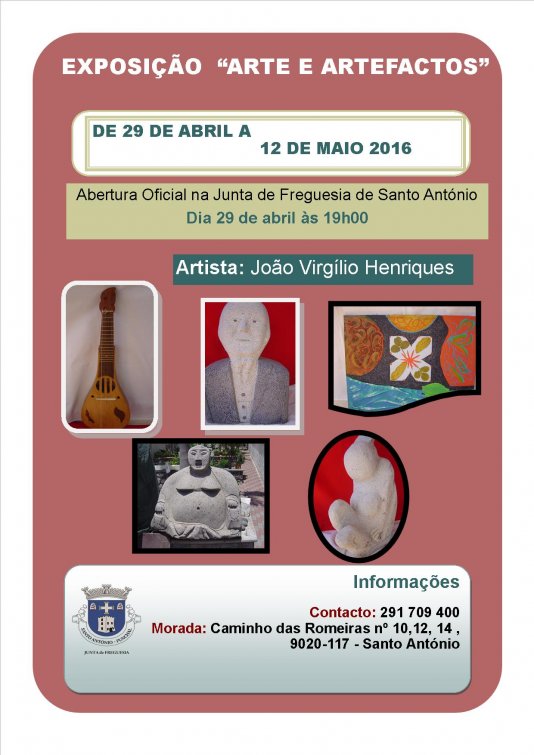 Exposição " Arte e Artefactos" do Artista Virgílio Henriques 